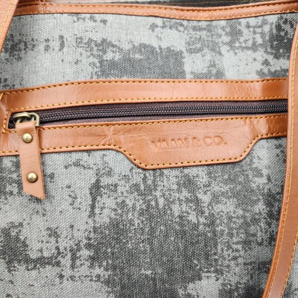 Vaan & Co Rawhide Leather Patchwork Tote Bag - Picture 3 of 12